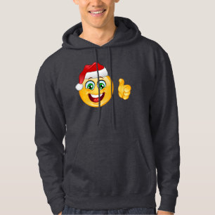 Moletom santa claus emoji mens hoodie sweatshirt