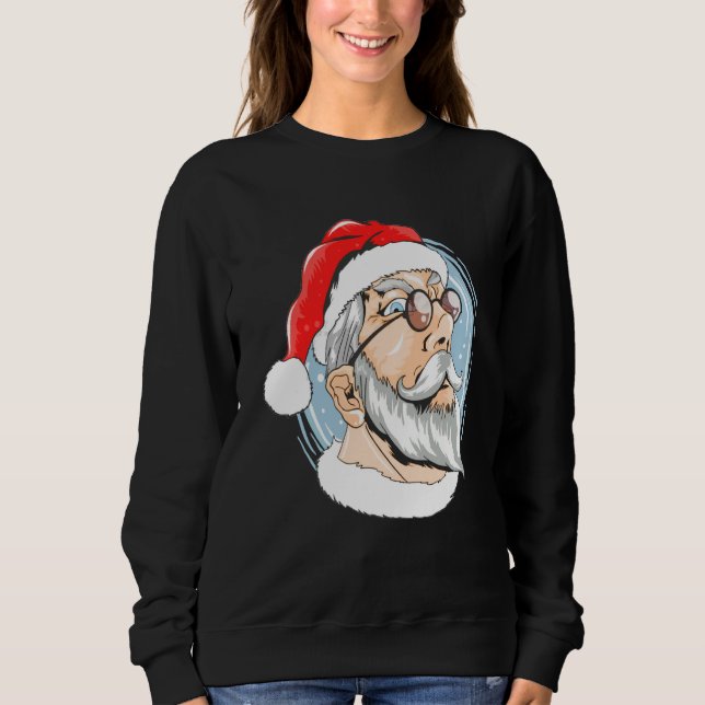 Moletom Santa Claus face Christmas costumes for celebrants (Frente)