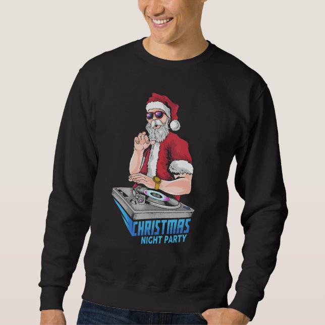 Moletom Santa Claus Hip Hop DJ Music Xmas Pajama Christmas (Frente)