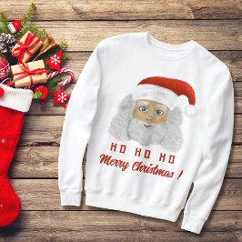 Moletom Santa Claus HO HO HO Feliz Natal Ugly Sweater