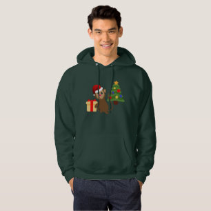 Moletom santa claus monkey emoji mens sweatshirt com capuz