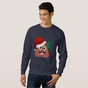 Moletom santa claus poop emoji mens sweatshirt