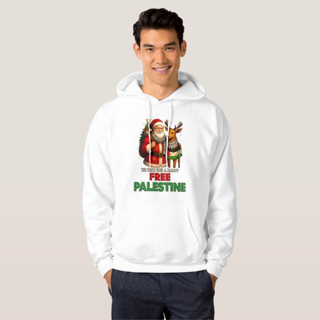 Moletom Santa for Palestine – Christmas Peace (Frente Completa)