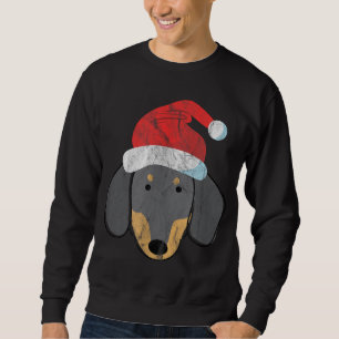 Moletom Santa Hat Dachshund PJs Natal Wiener Wein