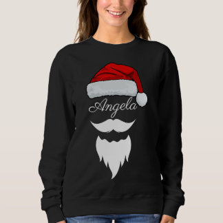Moletom  Santa Hat Split Monogram Shirt, Personalized Name