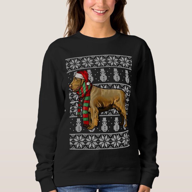 Moletom Santa Hat Xmas Boykin Spaniel Ugly Natal (Frente)