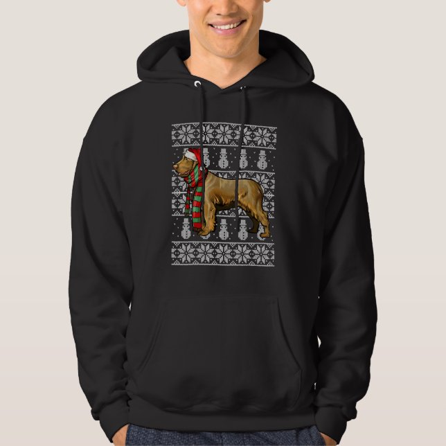 Moletom Santa Hat Xmas Boykin Spaniel Ugly Natal (Frente)