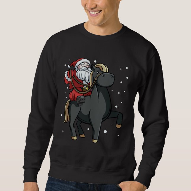 Moletom Santa Riding Horse Cute Fun Christmas Celebrate (Frente)
