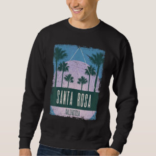 Moletom Santa Rosa Califórnia CA Vaporwave Antigo Retro 8