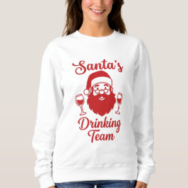 Moletom Santa’s Drinking Team Christmas Sweatshirt