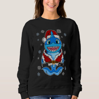 Moletom Santa Shark, A Cute Shark in. a Santa Suit, Santa