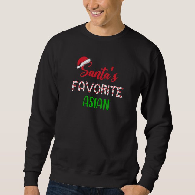 Moletom Santas Favorite Asian   Chritsmas Xmas pajama (Frente)