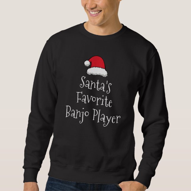 Moletom Santas Favorite Banjo Player Christmas  banjo (Frente)