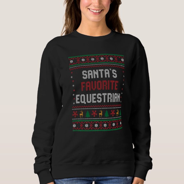 Moletom Santas Favorite Equestrian    Equestrian Chritsmas (Frente)