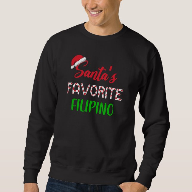 Moletom Santas Favorite Filipino     Chritsmas Xmas pajama (Frente)