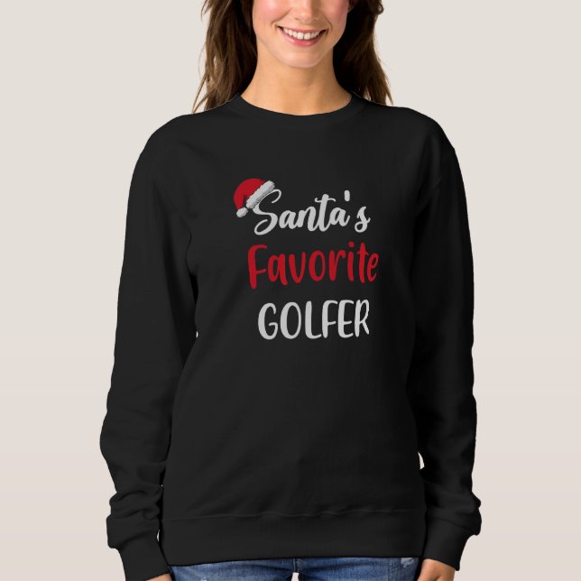 Moletom Santas Favorite Golfer  Christmas Golf (Frente)