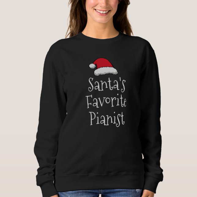 Moletom Santas Favorite Pianist Christmas  piano  Pajama (Frente)