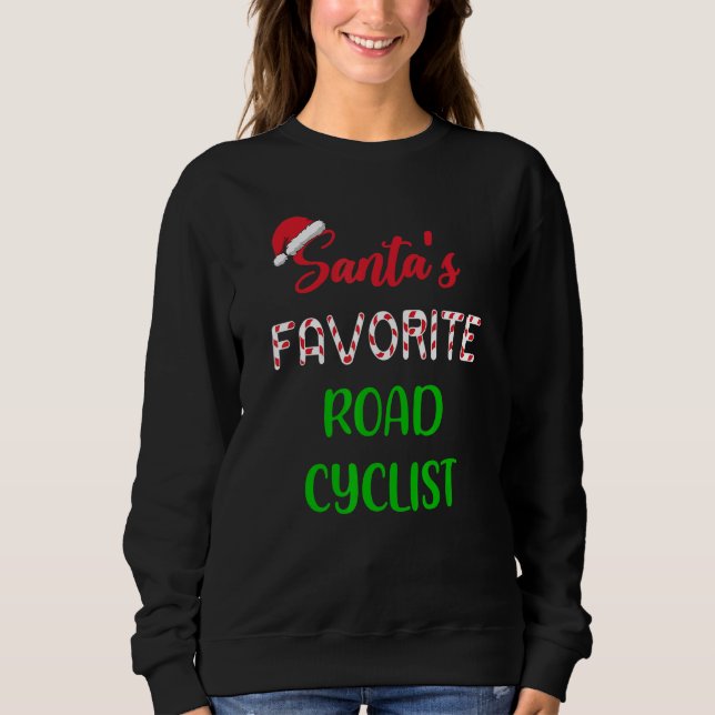 Moletom Santas Favorite Road Cyclist   Funny Cycling Chris (Frente)