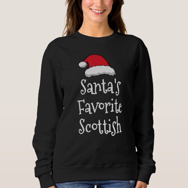 Moletom Santas Favorite Scottish   Christmas     Xmas paja (Frente)