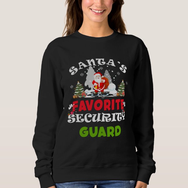 Moletom Santa's Favorite Security Guard Funny Christmas Gi (Frente)