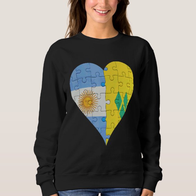 Moletom Santo argentino Vincentian Flag Heart (Frente)