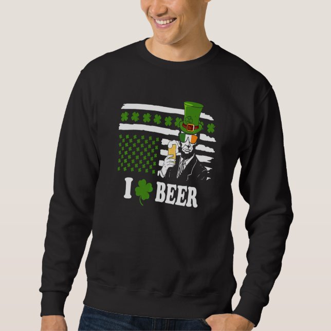 Moletom Santo Pattys Tee & Irish Day Abraham Lincoln Beer (Frente)