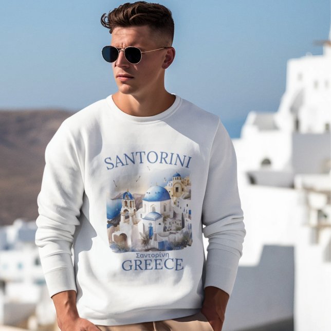 Moletom Santorini Greece Beautiful Paradise (Criador carregado)