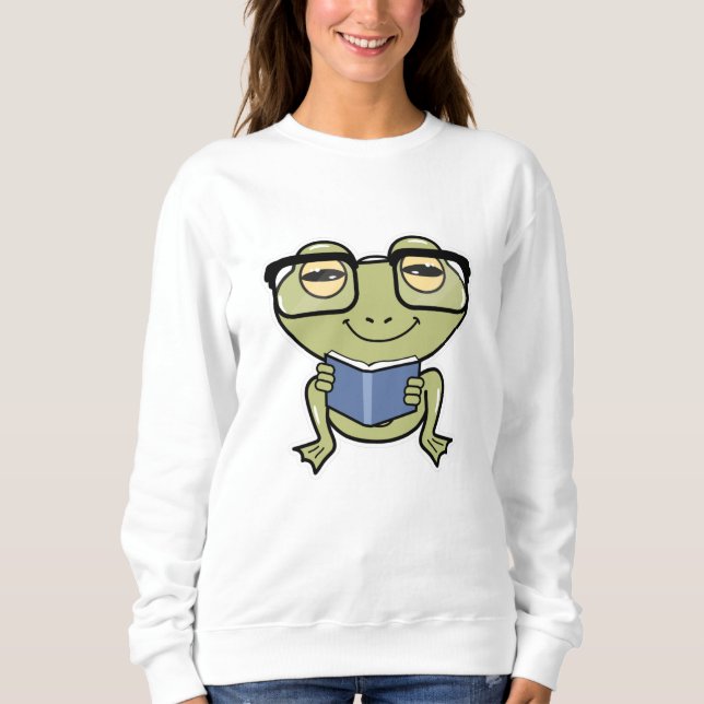 Moletom Sapo como Estudante com Livro (Frente)