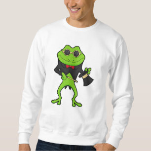 Moletom Sapo como mágico com varinha mágica e chapéu