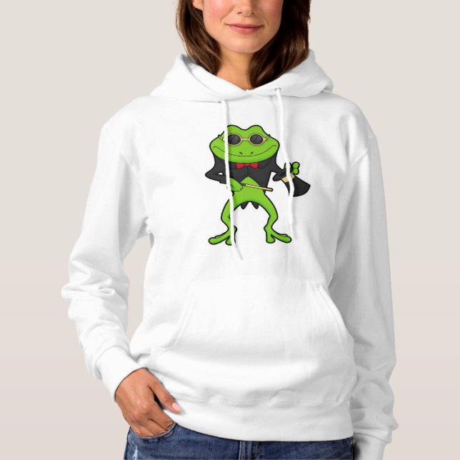 Moletom Sapo como mágico com varinha mágica e chapéu (Frente)