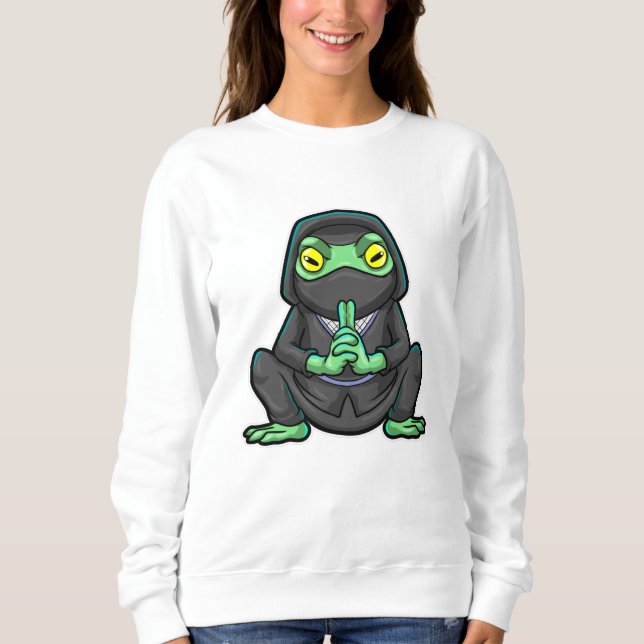 Moletom Sapo como Ninja em preto (Frente)