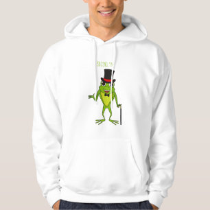 Moletom Sapo engraçado com um desenho de chapéu superior
