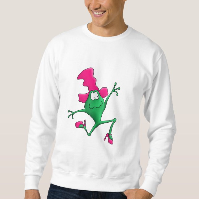 Moletom Sapo feliz cor-de-rosa de Stilletto (Frente)
