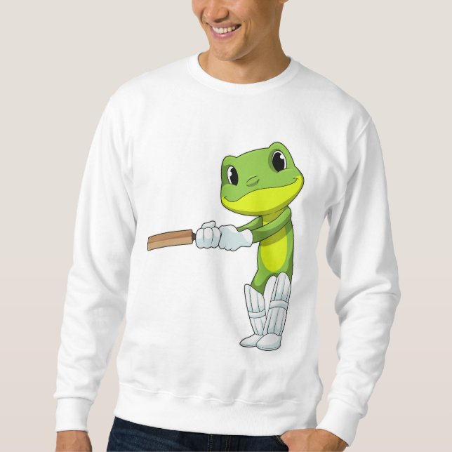 Moletom Sapo no críquete com taco de críquete (Frente)