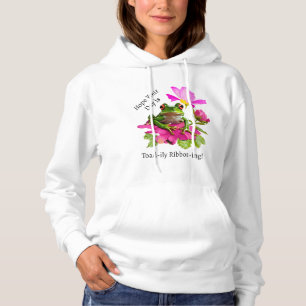 Moletom Sapo ou Toad Pun em Flores Rosa