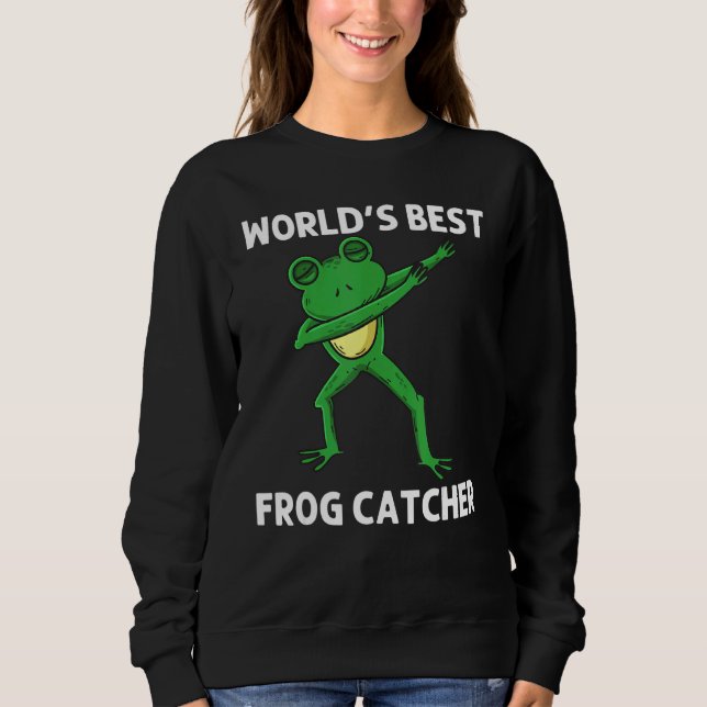 Moletom Sapo Para Crianças Rapazes Dabbing Green Tree Toad (Frente)