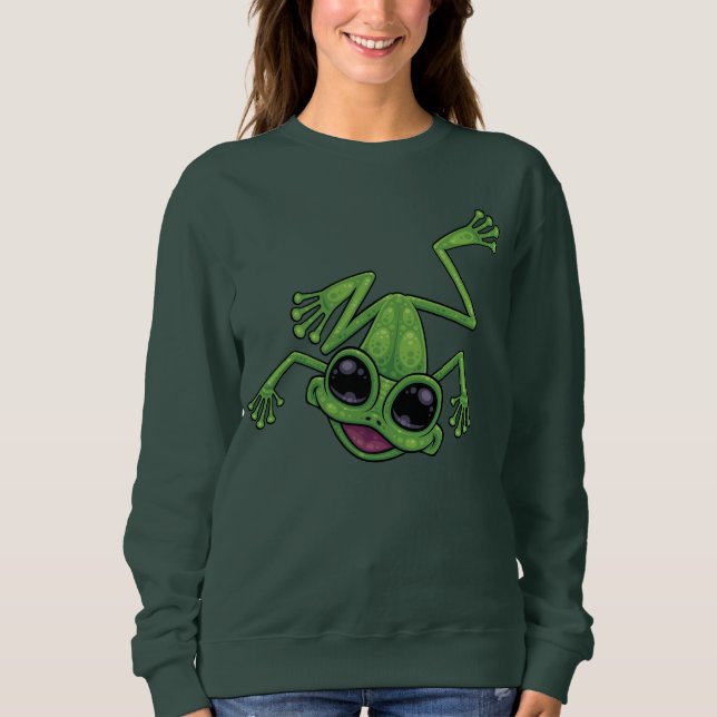 Moletom Sapo Verde Feliz (Frente)