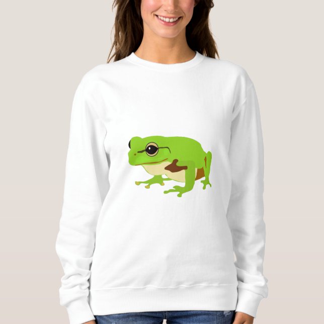 Moletom Sapo Verde Fofo da Árvore (Frente)