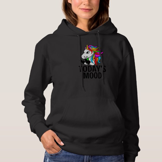 Moletom Sarcasm Rainbow Unicorn Mãe Hoje Mood Medium Fin (Frente)