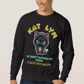Moletom Sarcastic Gamer Cat in Hoodie holding Coffee