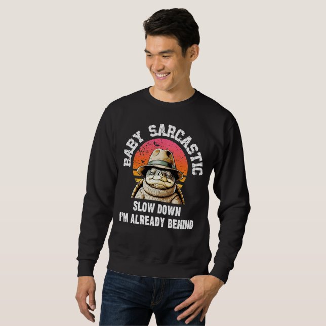 Moletom Sarcastic Turtle Retro Sunset Graphic (Frente Completa)