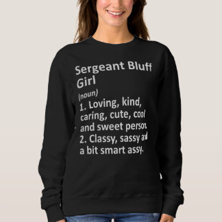 Moletom Sargento Bluff Girl Ia Iowa Funny City Roots