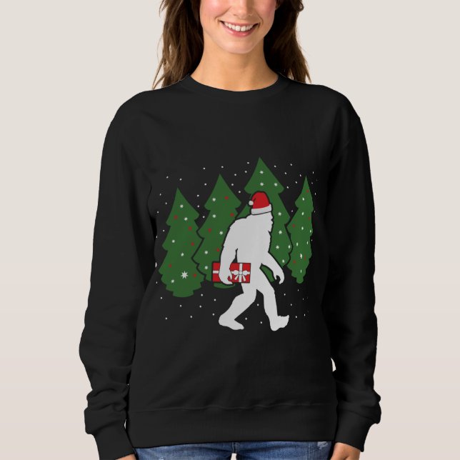 Moletom Sasquatch Engraçado de Natal (Frente)