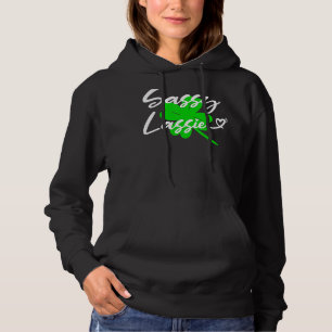 Moletom Sassy Lassie Irish Shamrock Funny Dia de São Patrí