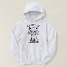 Moletom Sassy Sarcasm Catitude de Gato Atitude Humor Gráfi