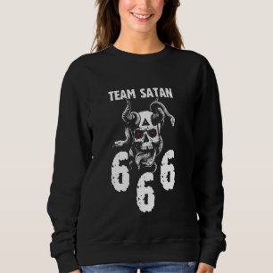 Moletom Satã De Equipe 666 Crânio Satânico Com Cobra De Ca
