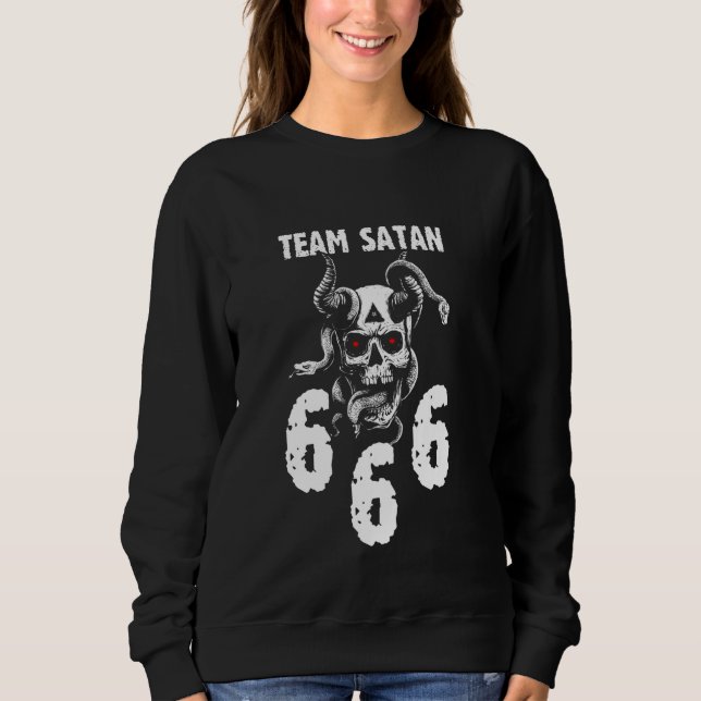 Moletom Satã De Equipe 666 Crânio Satânico Com Cobra De Ca (Frente)