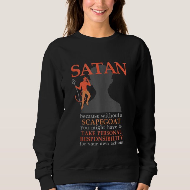 Moletom Satã Me Ama No Baphomet Devil 666 Scapegoat Agnost (Frente)