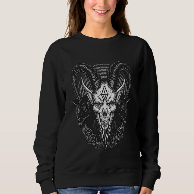 Moletom Satan & Baphomet  Occult Gothic Demon (Frente)