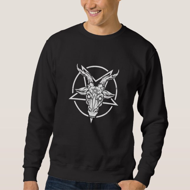 Moletom Satan Gótico Oculto Pentagrama Bode Baphomet (Frente)